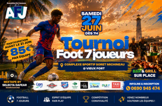 Tournoi de football à 7 joueurs : rendez-vous le 27 juin à Vieux-Fort